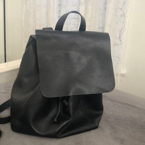 Black backpack purse